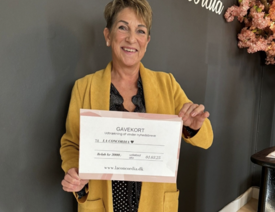 Tillykke til Lonni – Vinder af gavekort på 3.000 kr.